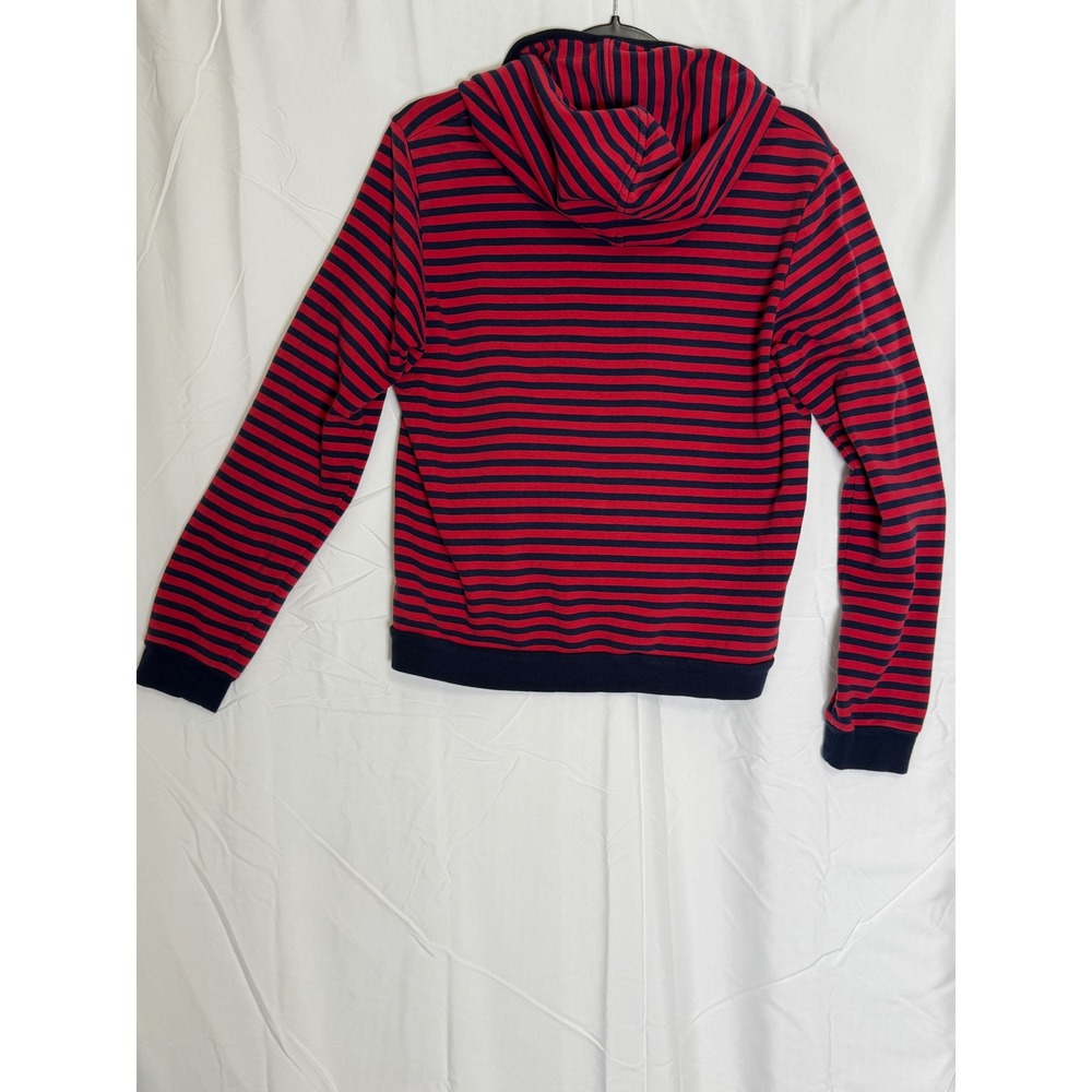 Lauren Ralph Lauren Striped Full Zip Hoodie Red Navy Blue‎ Nautical Women Small - Picture 4 of 4